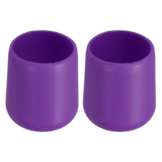 Unique Bargains 2 Pcs Silicone Fishing Rod Butt Cushion Protector Cap, Small, Purple