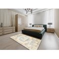 thumbnail image 4 of Ahgly Company Tapis Rond Traditionnel Persan Brun Tan pour Intérieur, 3 Pieds Rond, 4 of 6
