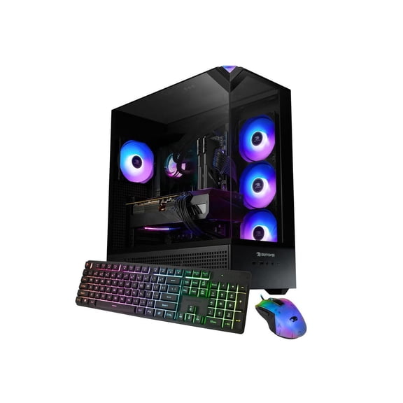 iBUYPOWER Ordinateur de Bureau de Jeu PC AMD Ryzen 7 7800X3D 32 Go DDR5 1 To SSD GeForce RTX 5060 Ti 16 Go Windows 11 Famille