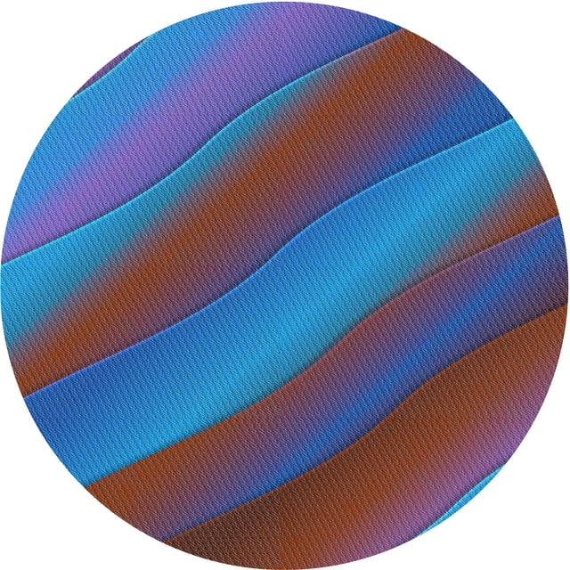 Ahgly Company Tapis d'Intérieur Lavable en Machine Carré Transitionnel DodgerBlue, 3 Pieds Carré