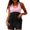 thumbnail image 2 of EGNMCR Bikini Set Swimsuits For Women Two Piece Bathing Suits Floral Print Tank Tops With Boyshorts Swimming Suits, 2 of 6