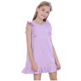 thumbnail image 1 of Robe Unie Sans Manches pour Tout-Petites Filles - Robe de Fête de Danse Douce et Respirante au Design Tendance, 1 of 6