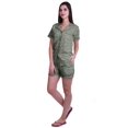 thumbnail image 2 of Moomaya Pyjama pour Femmes Imprimé, Ensemble Deux Pièces à Col Cranté avec Short, 2 of 6