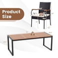 thumbnail image 3 of Gymax 9 PCS Outdoor Metal Dining Table & Rattan Chairs w/ Acacia Wood Table, 3 of 10