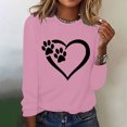 thumbnail image 1 of XZNGL Womens Printed Round Neck Pullover Long Sleeved Casual Womens, 1 of 1
