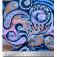 thumbnail image 1 of Soimoi Polyester Crepe Fabric Artistic Paisley Printed Fabric 1 Yard 52 Inch Wide, 1 of 3