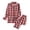 Red, variant on hoksml Men's Cotton Plaid Pajama Set Long Sleeve Button-Down Shirt and Comfortable Pants Classic 2-Piece Sleepwear Loungewear