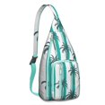 thumbnail image 1 of Toile Jungle Safari Sling Backpack&nbsp;– Artistic Botanical & Animal Motifs, Water-Resistant Daypack, 1 of 4