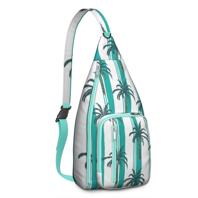Toile Jungle Safari Sling Backpack – Artistic Botanical & Animal Motifs, Water-Resistant Daypack