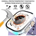 thumbnail image 2 of KOMI 2-Pack for Apple Watch Ultra/Ultra 2 49mm PC All-Around Screen Protector Case, Tempered Glass Screen Protector Case Ultra-Thin for iWatch Ultra/iWatch Ultra 2 49mm Protection Cover -Color Clear, 2 of 5