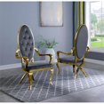 thumbnail image 2 of Fauteuils Capitonnés en Velours Gris Foncé et Acier Inoxydable Doré (Lot de 2), 2 of 2