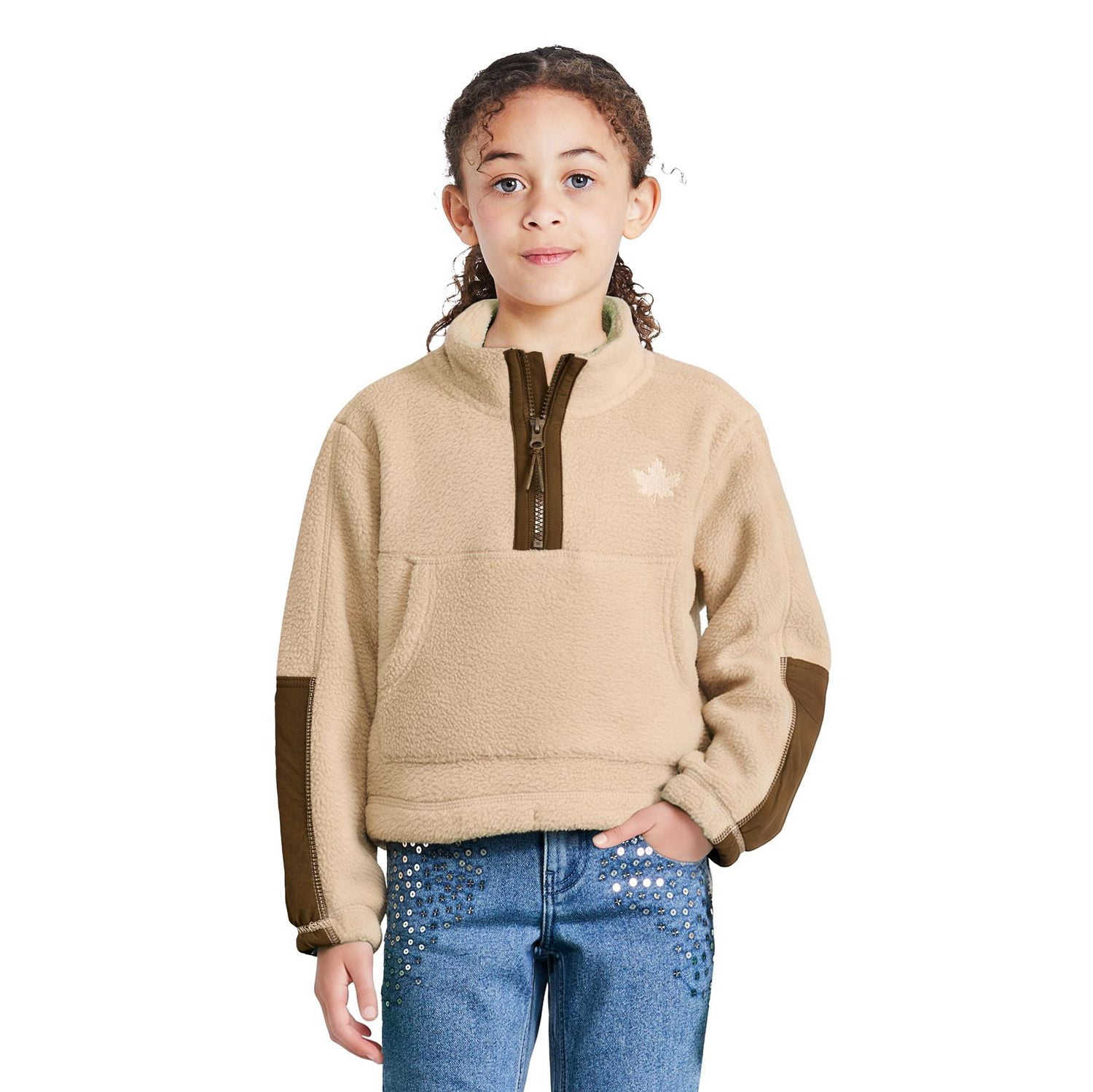Chandail à demi-zip Canadiana x SGRC pour filles