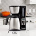 thumbnail image 4 of BLACK+DECKER Black 12 Cup Drip Coffee Maker, Black/Silver, CM2046SC, 4 of 8