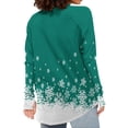 thumbnail image 4 of Hauts de Noël pour Femmes Haut à Imprimé de Noël pour Femmes Col Rond Manches Raglan Manches Longues Haut à Manches avec Passe-Pouce Hauts de Noël pour Femmes, 4 of 5