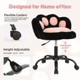 thumbnail image 2 of AKDSteel Vanity Chair With Cat Back, 360° Swivel Height-Adjustable Armless Office Chair With Wheels And Plush Cushion, 2 of 9