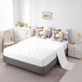 thumbnail image 3 of YST Ensemble de Literie Papillon, 7 Pcs, Animal de Jardin Floral, Format Grand Lit, Rose, Ensemble de Couette, 3 of 5