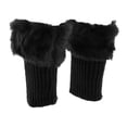 thumbnail image 4 of lionlar Knit Boots Cuff Toppers Leg Warmer Boot Sock Sleeves Black, 4 of 8