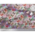 thumbnail image 2 of Soimoi Velvet Fabric Colorful Butterfly Printed Fabric 1 Yard 58 Inch Wide, 2 of 5