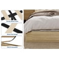 thumbnail image 3 of Modern Floor-Standing Platform Bed Frame, Wooden Bed Frame Without Headboard, Solid Wood Slat Foundation, No Box Spring Needed, Easy Assembly, for Bedroom, Dorm, Small Spaces, 3 of 5