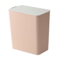 thumbnail image 2 of Vaidha Desktop Trash Can With Lid Plastic Push Trash Can Small Countertop Trash Can For Office Dresser, 2 of 5