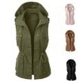 thumbnail image 4 of Kcodviy Gilet à Capuche pour Femmes Veste Manteau Long pour Femmes Gilet Utilitaire Sans Manches pour Manteau Grande Taille pour Femmes, 4 of 4