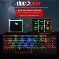thumbnail image 2 of Deco Gear Clavier de Jeu Mécanique, Anti-Ghosting, Ergonomique avec Repose-Paume Fixe, Rétroéclairage RVB Entièrement Personnalisable, Conception en Fibre de Carbone, Interrupteur Bleu Otemu, 2 of 2