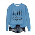 thumbnail image 2 of EGNMCR Chandail en Molleton de Noël Col Rond Imprimé Ample Manches Longues Sans Capuche, 2 of 4