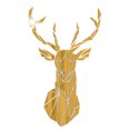thumbnail image 1 of Decodeary Self Adhesive 3D Deer Head Mirror Wall Sticker For Easy Application gold XXL 1Set, 1 of 6