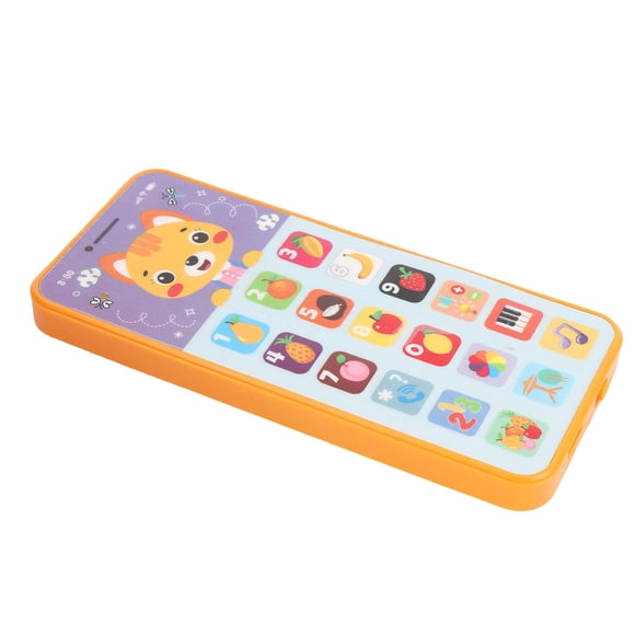 Téléphone d'Apprentissage pour Bébé, Jouet Éducatif Précoce Cellulaire Simulé en Anglais Sûr pour Tout-Petit Orange, Vert