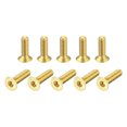 thumbnail image 1 of Flat Head Socket Cap Screws, M3-0.5 x 12mm Brass Inner Hex Drive Fasteners Bolts 24Pack, 1 of 6