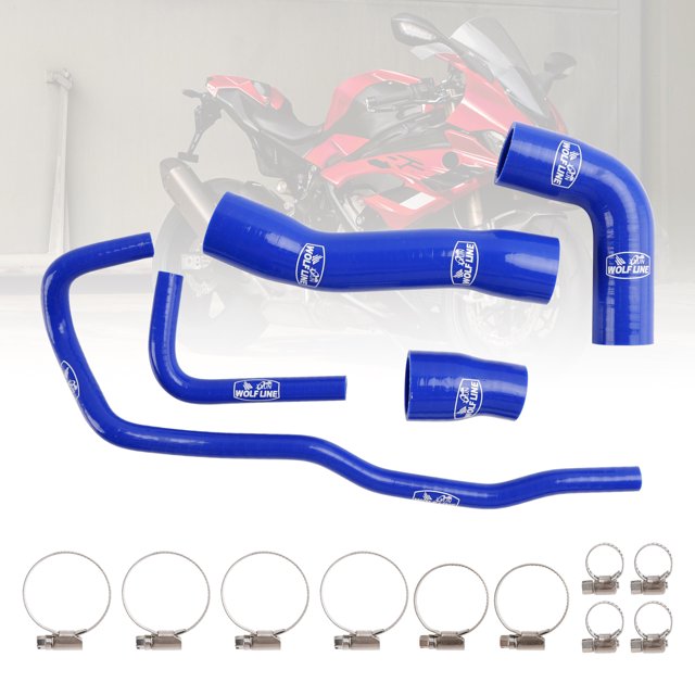 Silicone Radiator coolant Hose kit For BMW S1000RR 2019-2025 Blue
