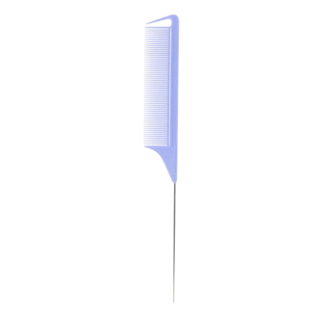 EARKITY Hair Rat Tail Combs, Parting Rattail, Teasing Fine Tooth Comb, Metal Hair Pick Detangling, Heat Resistant Carbon Fiber Teasing Comb, and Stainless Steel Pintail
