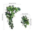 thumbnail image 2 of 2pcs Artificial Flower Swag Arch Decor，Floral Swag Fake Garland for Floral Arrangement Swag Centerpiece Reception Backdrop Decoration, 2 of 10