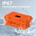 thumbnail image 3 of Portable Storage Case, Security Locks Hard Shell Travel Box Accurate Cut Foam  for Hiking for Mini Antenna and Accessories, 3 of 7