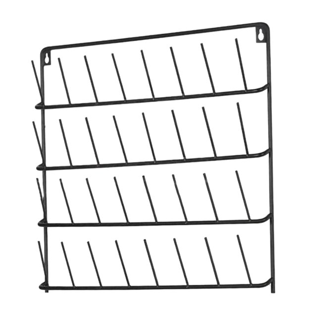 Wall Hanging Thread Support 32-Spool Sewing Thread rack made of premium black iron, featuring a 32-spool capacity for organizing sewing, quilting, and embroidery threads. The rack measures 39.62x30.99 cm (15.6x12.2 inches) and includes spindles to accommodate various spool sizes. Designed for wall mounting, it saves space and adds a decorative touch to craft rooms. Package includes one thread rack and screws for installation.