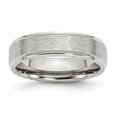 thumbnail image 1 of Stainless Steel Ridged Edge 6mm Satin and Polished Band Size 11.5, 1 of 6