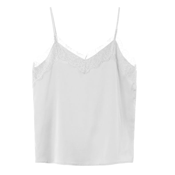 MIASHUI Lace Silk Tank Tops for Women V Neck Sleeveless Camisole