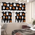 thumbnail image 5 of Halloween Ghost Kitchen Curtains and Valances 3 Piece Set,Valance Curtains for Kitchen Windows Halloween Kitchen Curtains Tiers and Valances for Cafe Living Room Window Decor, 5 of 5