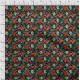 thumbnail image 4 of oneOone Tissu Polyester Spandex Rouge Clair Tissu Robe Aquarelle Tropicale Tissu Imprimé Tissu au Mètre 56 Pouces de Large, 4 of 4