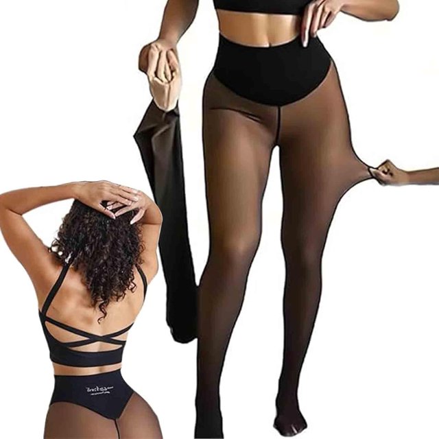 New Compression Band & One Seam Option, The Original Magic Fleece Lined Leggings, Bare-Leg Plus-Size Tights