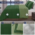thumbnail image 3 of All-Season Comforter Set - Reversible 3-Piece Bedding with Super Soft Down Alternative Fill - Twin/Twin XL Size, Perfect for Year-Round Use, Green/Sage, 3 of 6
