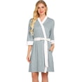 thumbnail image 2 of Maternity Nursing Pajamas Gown - Solid Color, Polyester, Postpartum/Home/Feeding Wear, All Seasons, 2 of 8