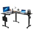 thumbnail image 1 of VEVOR Bureau en L Électrique à Hauteur Réglable pour Coin, Bureau de Jeu avec Roulettes, 1 of 9