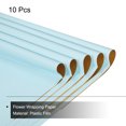 thumbnail image 3 of Unique Bargains Double Sided Color Flower Wrapping Paper Light Blue+Gold 22.8'x22.8' Waterproof 10 Pack, 3 of 5