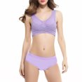thumbnail image 2 of XZNGL Womens Non Steel Ring Adjustable Gathered Buckle Lace Bra Set, 2 of 5