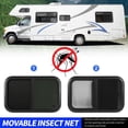 thumbnail image 3 of RV Sliding Window, 830 X 480mm Black Tinted Glass with  Screen, Strong Aluminum Alloy Frame Trailer Window, 3 of 7