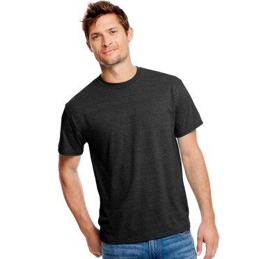 Hanes Mens X-Temp Fresh IQ Tri-Blend Performance Tee, S, Black