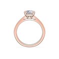 thumbnail image 4 of 1.00 Carat Excellent Princess Cut Natural Diamond Solitaire Beautiful Ring for Anniversary Solid 18K Rose Gold Size 4.5, 4 of 8