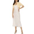 thumbnail image 2 of INSPIRE CHIC Women's Short Sleeves Bolero Open Front  Shrugs Cropped Mother's Day Cardigan Apricot S, 2 of 6