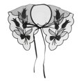 thumbnail image 1 of Esquirla Chiffon Floral Fake Collar Detachable - Black 02, as described, 1 of 8